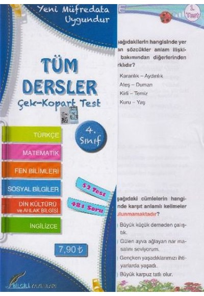 Bilgili 4. Sınıf Tüm Dersler Yaprak Test