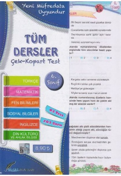 Bilgili 6. Sınıf Tüm Dersler Yaprak Test