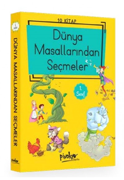 1. Sınıf Dünya Masallarından Seçmeler (10 Kitaplık Set - Düz Yazılı)