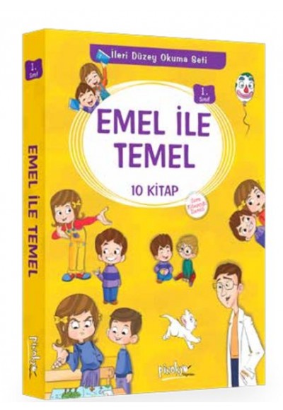 1. Sınıf Emel İle Temel Serisi - İleri Düzey Okuma Seti - 10 Kitaplık Set