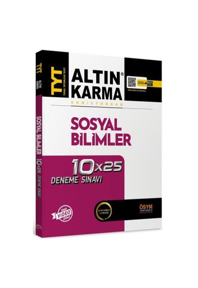 Altın Karma TYT Sosyal Bilimler Tamamı Video Çözümlü 10x25 Deneme Sınavı