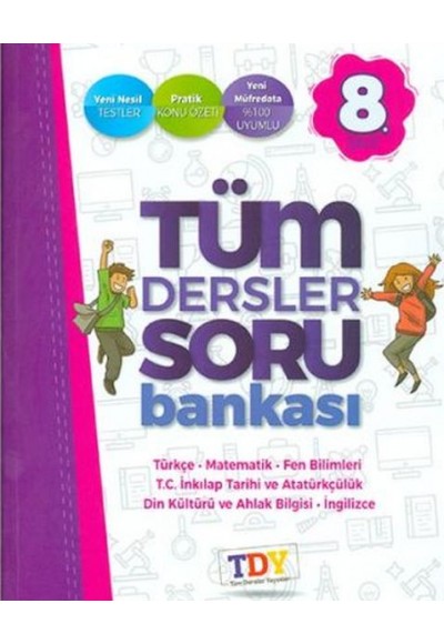 TDY 8.Sınıf Tüm Dersler Soru Bankası (Yeni)