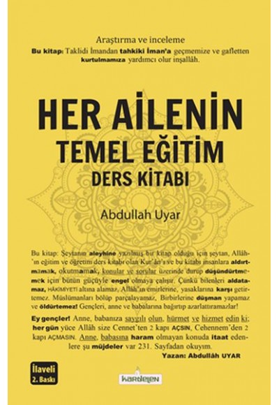 Her Ailenin Temel Eğitim Ders Kitabı