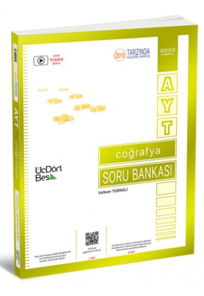 Üç Dört Beş 2022 AYT Coğrafya Soru Bankası