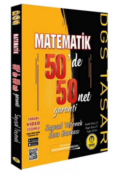 Tasarı DGS Matematik 50 de 50 Net Garanti Soru Bankası