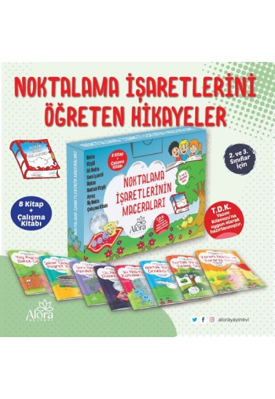 Noktalama İşaretlerinin Maceraları (Renkli  8 Kitap)