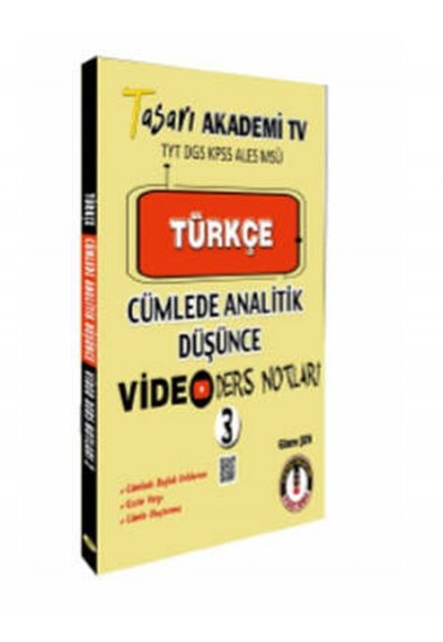 Tasarı Türkçe Cümlede Analitik Video Ders Notları 3