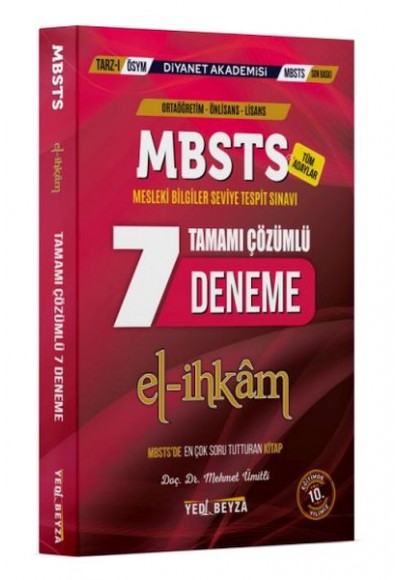 YediBeyza 2024 Mbsts El-İhkam Tamamı Çözümlü 7 Deneme