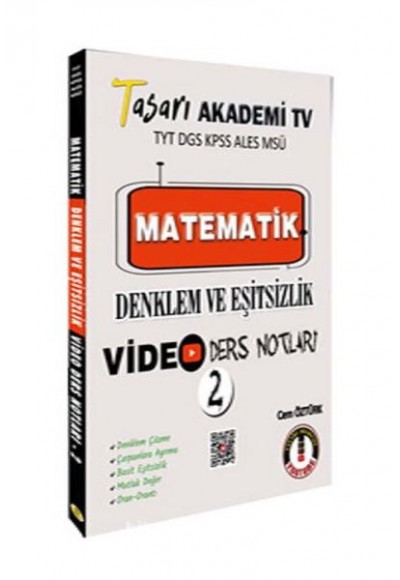 Tasarı TYT DGS KPSS ALES MSÜ Matematik Denklem Eşitsizlik Video Ders Notları