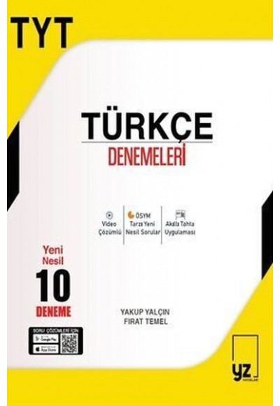 YZ Yayınları TYT Türkçe 10 Deneme