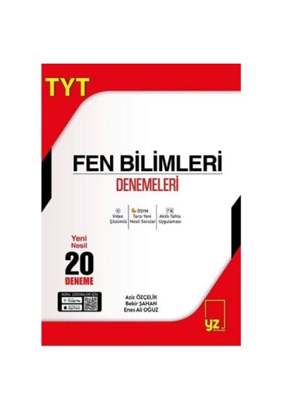 YZ Yayınları YKS TYT Fen Bilimleri 20 Deneme