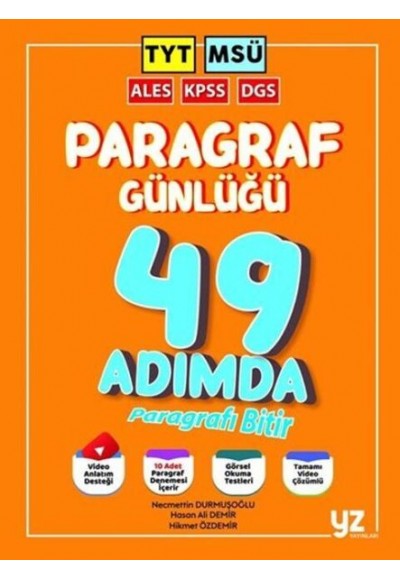 YZ Yayınları TYT MSÜ KPSS DGS ALES 49 Günde Paragrafın Günlüğü