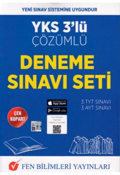 Fen Bilimleri YKS 3lü Çözümlü Deneme Sınavı Seti (Yeni)