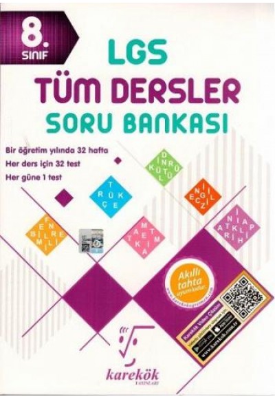 Karekök 8.Sınıf LGS Tüm Dersler Soru Bankası (Yeni)