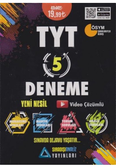 Sıradışıanaliz TYT 5 Deneme Yeni Nesil