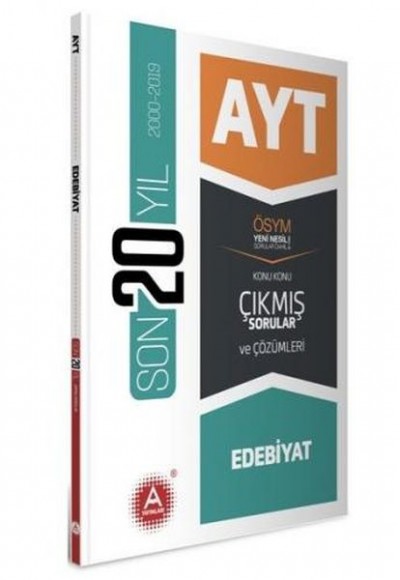 A Yayınları AYT Edebiyat Son 20 Yıl Konu Konu Çıkmış Sorular (Yeni)