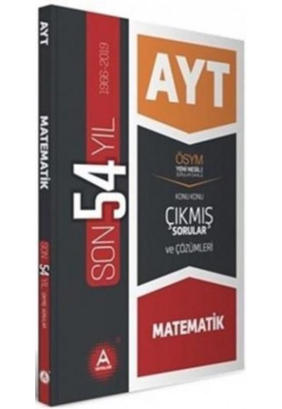 A Yayınları AYT Matematik Son 54 Yıl Konu Konu Çıkmış Sorular ve Çözümleri (Yeni)