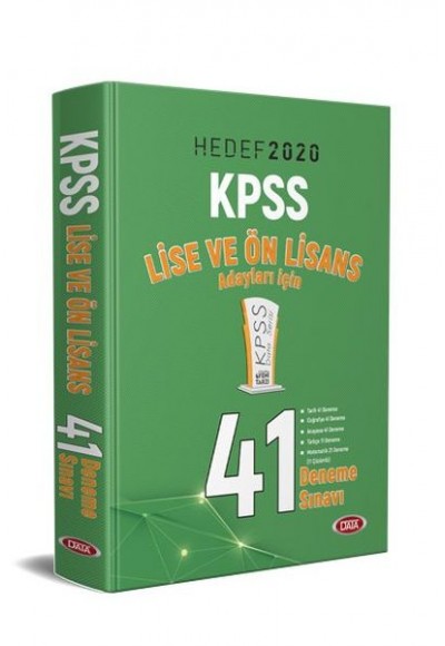 Data 2020 KPSS Lise ve Önlisans 41 Deneme Sınavı