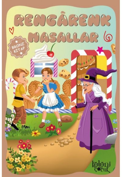 Çocuklar için Hayal ve Odak Geliştirici Rengarenk Masallar Bronz Kitap