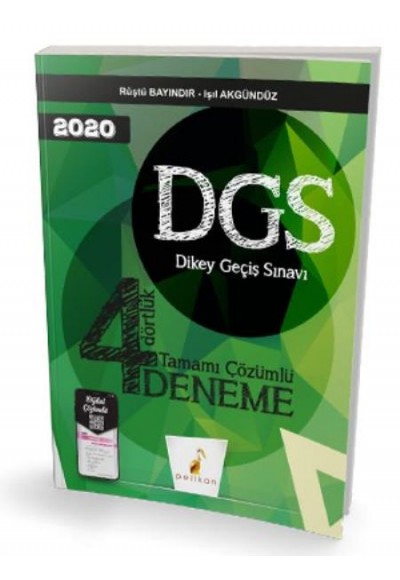 Pelikan 2020 DGS 4 Dörtlük Tamamı Dijital Çözümlü Deneme Sınavı (Yeni)