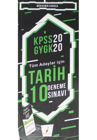 Pelikan KPSS 2020 GYGK - Tüm Adaylar İçin Tarih 10 Deneme Sınavı (Yeni)