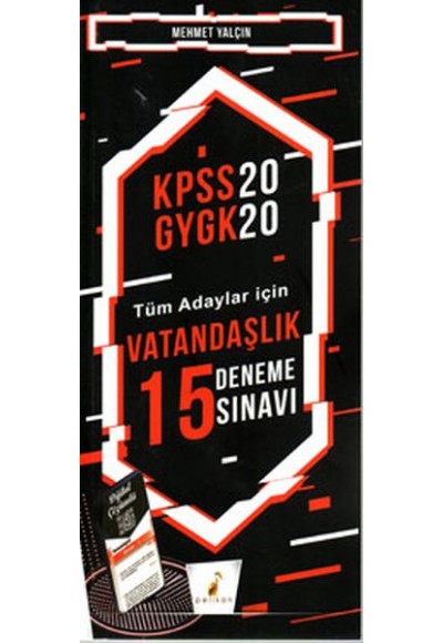 Pelikan KPSS 2020 GYGK - Tüm Adaylar İçin Vatandaşlık 15 Deneme Sınavı (Yeni)