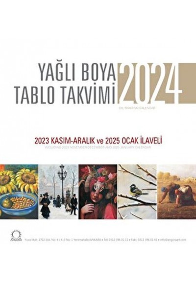 Yağlı Boya Tablo Takvimi 2024 Duvar Takvimi