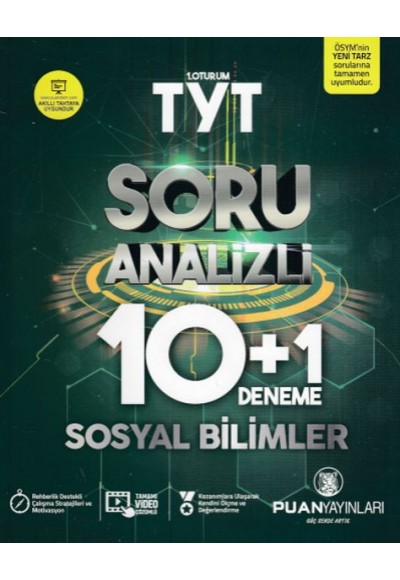 Puan TYT Sosyal Bilimler Soru Analizli 10 + 1 Deneme (Yeni)