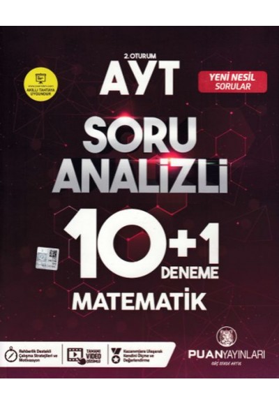 Puan AYT 2. Oturum Soru Analizli 10+1 Deneme Matematik  (Yeni)