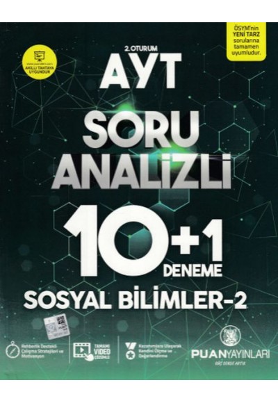 Puan AYT 2. Oturum Soru Analizli 10+1 Deneme Sosyal Bilimler-2