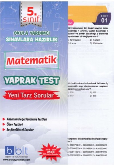 Bulut 5. Sınıf Matematik Yaprak Test (Yeni)