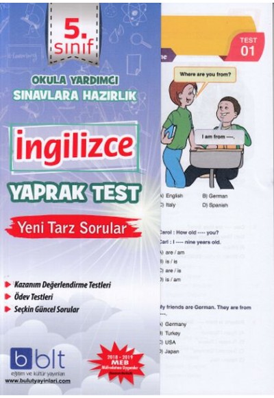 Bulut 5. Sınıf İngilizce Yaprak Test (Yeni)