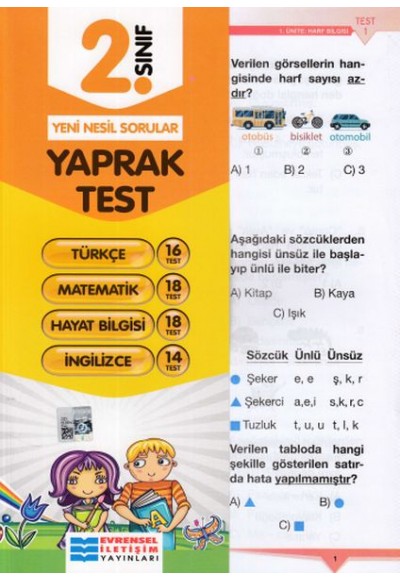 Evrensel İletişim 2. Sınıf Tüm Dersler Yaprak Test (Yeni)