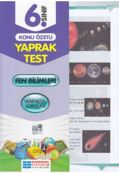 Evrensel 6. Sınıf Fen Bilimleri Konu Özetli Yaprak Test (Yeni)