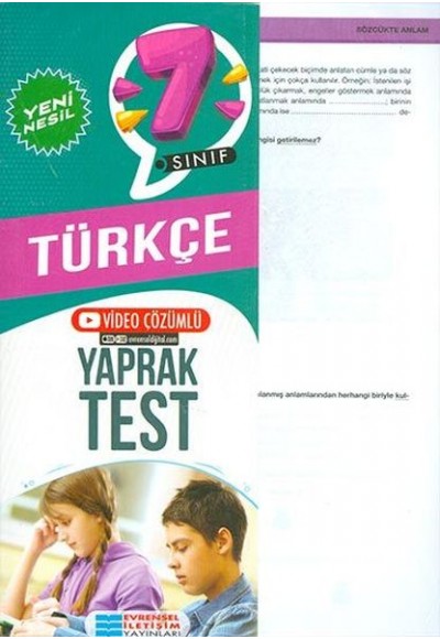 Evrensel İletişim 7. Sınıf Türkçe Yeni Nesil Video Çözümlü Yaprak Test