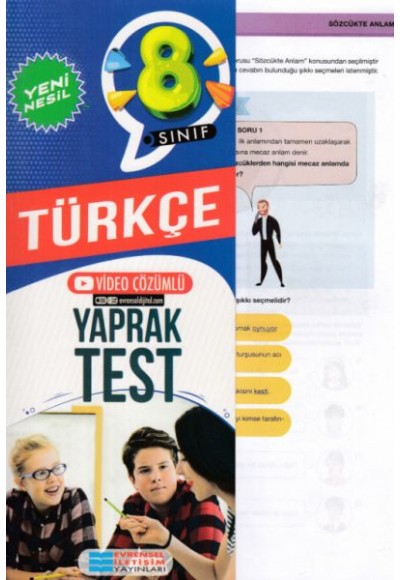 Evrensel İletişim 8. Sınıf Türkçe Yeni Nesil Video Çözümlü Yaprak Test