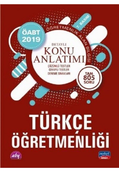 Nobel 2019 ÖABT Türkçe Öğretmenliği Detaylı Konu Anlatımı (Yeni)