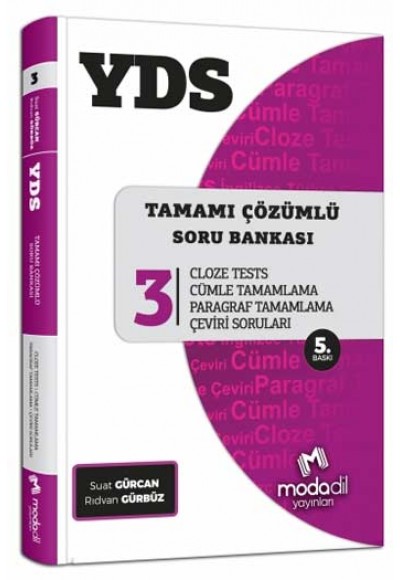 Modadil YDS Tamamı Çözümlü Modüler Soru Bankası Serisi 3 (Yeni)