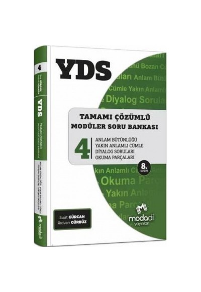 Modadil YDS Tamamı Çözümlü Modüler Soru Bankası Serisi 4 (Yeni)