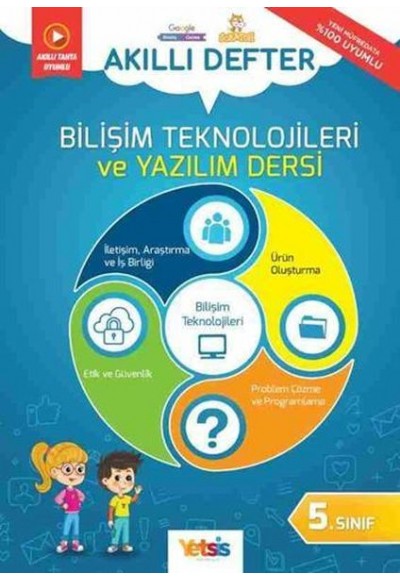 Yetsis Yayınları 5. Sınıf Bilişim Teknolojileri ve Yazılım Dersi Akıllı Defter