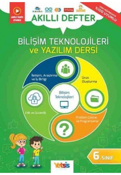 Yetsis Yayınları 6. Sınıf Bilişim Teknolojileri ve Yazılım Dersi Akıllı Defter