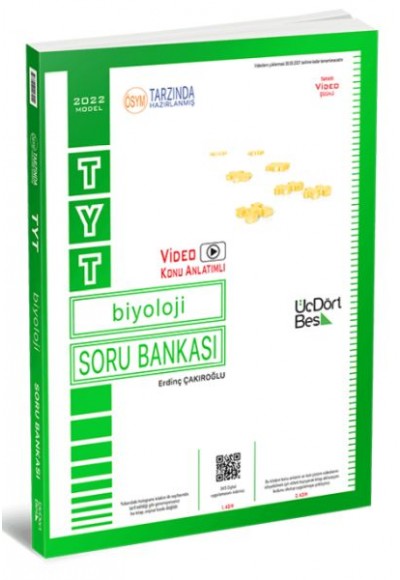 Üç Dört Beş 2022 TYT Biyoloji Soru Bankası