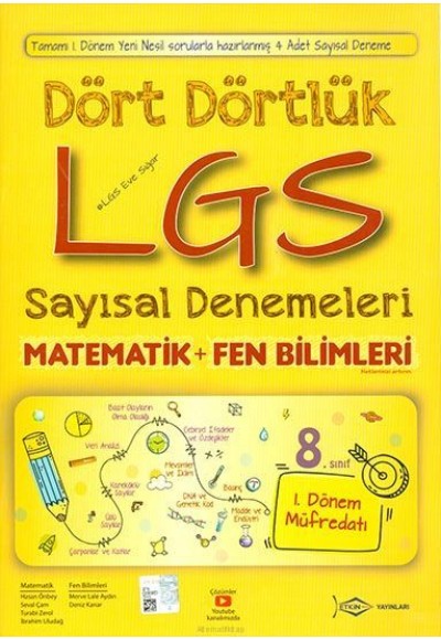 Etkin Dört Dörtlük LGS Sayısal Denemeleri (24,00 TL)