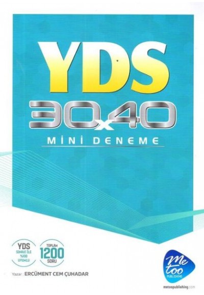 Me Too Publishing YDS 30x40 Mini Deneme