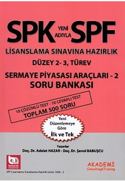 SPK-SPF Sermaye Piyasası Araçları - 2 Soru Bankası