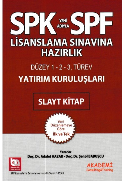 SPK-SPF Yatırım Kuruluşları Slayt Kitap