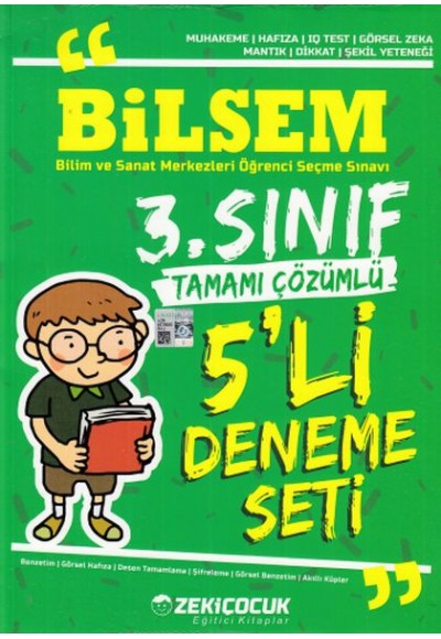 Çözüm Akademi 3. Sınıf Bilsem 5'li Deneme Seti (Yeni)