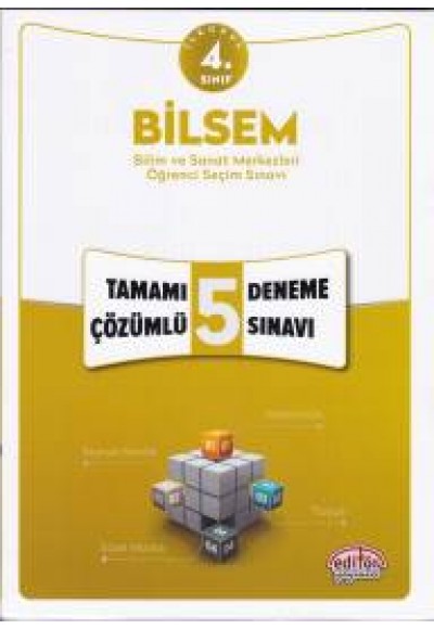 Editör 4. Sınıf Bilsem Tamamı Çözümlü 5 Deneme Sınavı