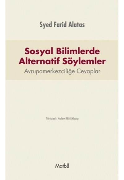 Sosyal Bilimlerde Alternatif Söylemler