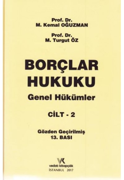 Borçlar Hukuku / Genel Hükümler Cilt 2 (Ciltli)